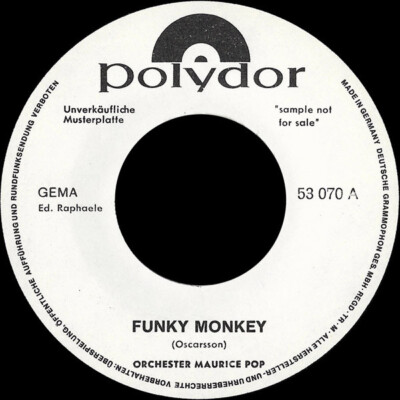 7'', Promo Maurice Pop & Sein Orchester - Funky Monkey