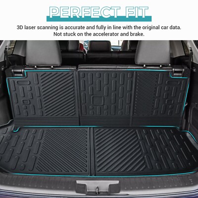 3 PACK 3D Trunk Mat Cargo Liner For 2020-2024 Toyota Grand Highlander
