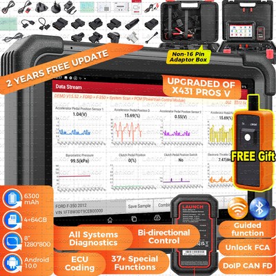 Launch X431 PRO DYNO PRO5 Pro3S+ Car Diagnostic Scanner Bidirectional key Coding