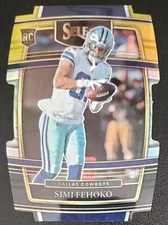 2021 Select Simi Fehoko BLACK/GOLD PRIZM DIE CUT RC! Concourse Cowboys