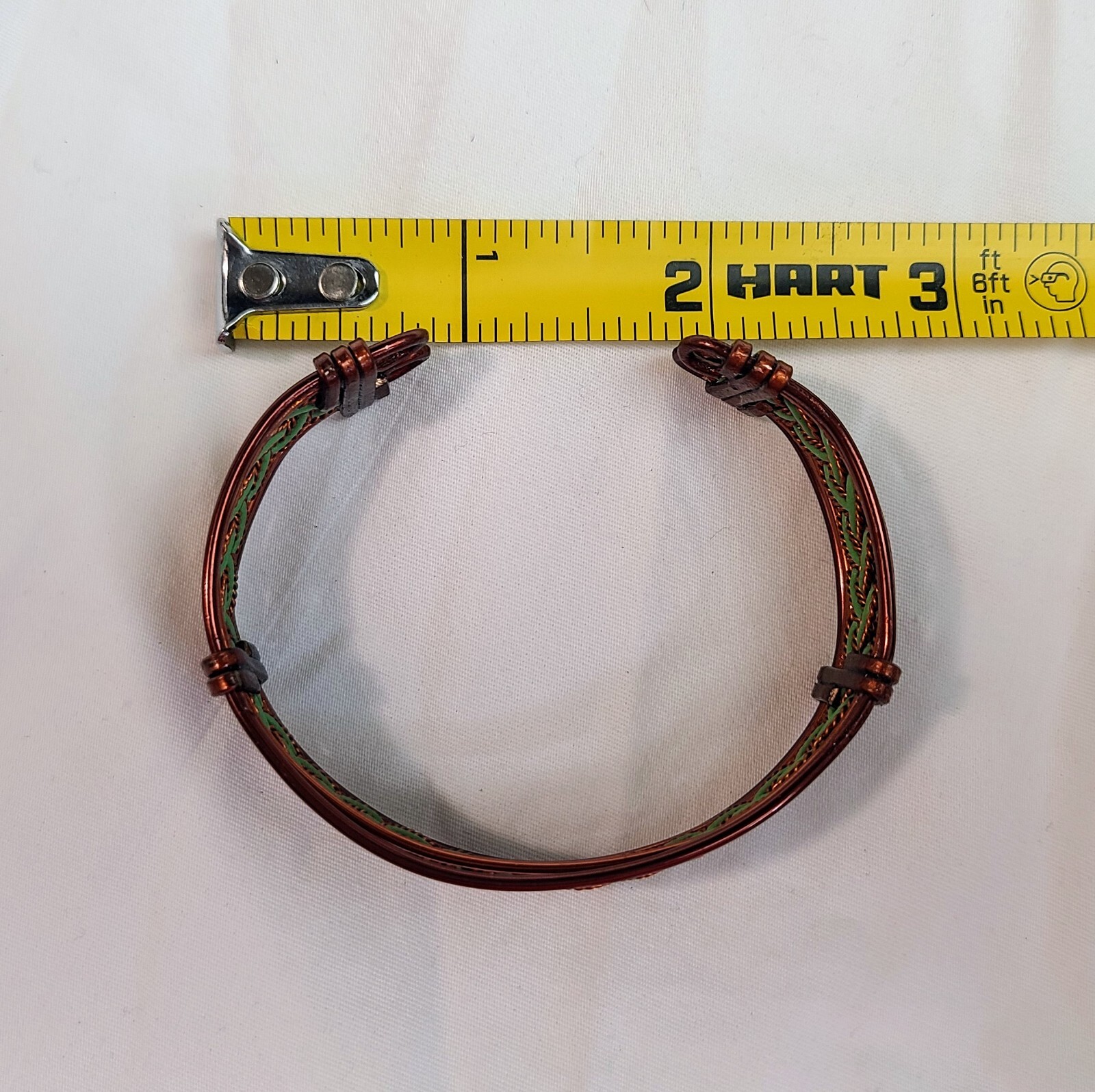 Handcrafted Wire Wrapped Copper Cuff Bracelet Wit… - image 10