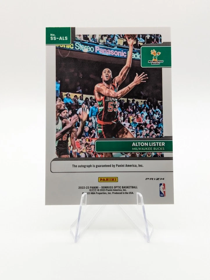 Alton Lister 2022-23 Donruss Optic Signature Series Auto Green Shock SP #SS-ALS - Image 2 of 2