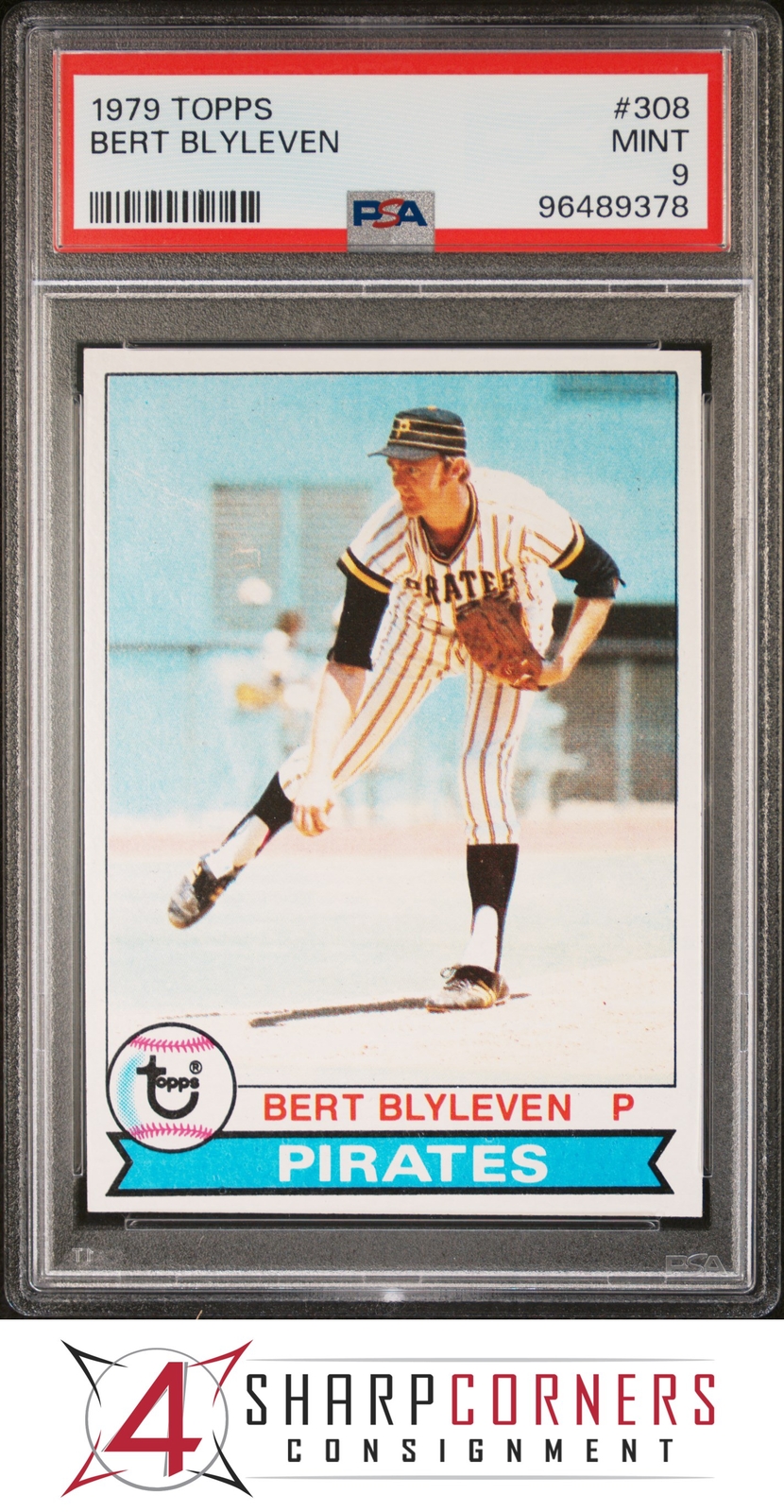 1979 TOPPS #308 BERT BLYLEVEN PIRATES HOF PSA 9 B4204718-378
