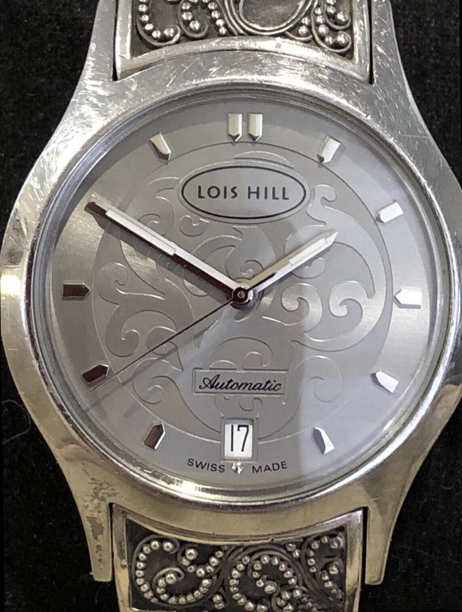 LOIS HILL Automatic Silver Grey Round Sterling Silver 