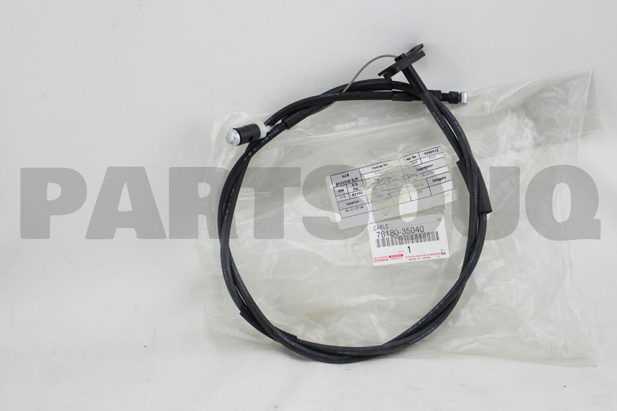 7818035040 Genuine Toyota CABLE ASSY, ACCELERATOR CONTROL 7818035040 Genuine Toyota CABLE ASSY, ACCELERATOR CONTROL