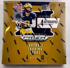 2024 Panini Prizm Draft Picks Football Factory Sealed Hobby Box 4 Autographs