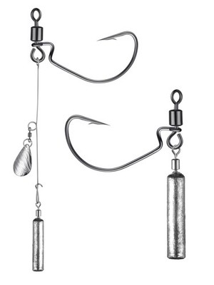 Jika/Tokyo Rig 10-Pack Drop Shot Rig Weedless EWG Hooks 1/8 Jika 3/0 10pc