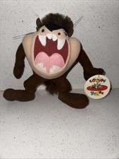 Vintage 1995 Looney Tunes Taz Tasmanian Devil Plush 8" Toy ACE Novelty NWT 90s