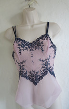 WACOAL 16119 WOMEN'S EMBRACE LACE CAMISOLE, PINK/NAVY, MEDIUM, NWOT