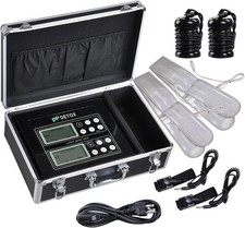 Dual User Ionic Detox Foot Bath Machine LCD with 2 Arrays Waist Belts Wrist Band