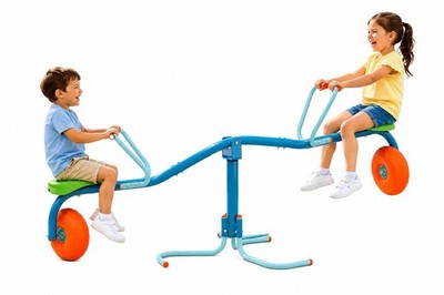 TP TOYS Spiro Spin Beißring Totter Outdoor Wippe für 3-8 jährige Kinder hüpft