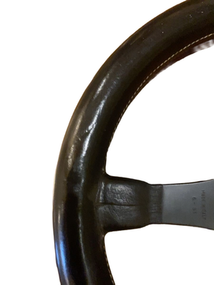 MOMO Jackie Stewart 350mm Steering Wheel Vintage Black Leather 86