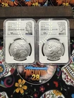 2025 $1 Morgan and Peace Silver Dollar 2pc Set NGC MS70 First Day of Issue