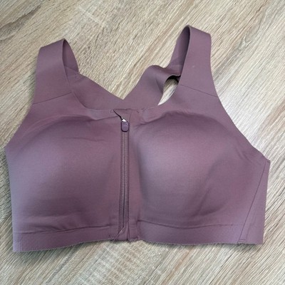 Lululemon womens Enlite Bra *Zip Front Red Dust size 32D workout gym yoga