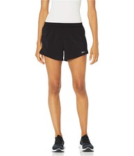 Reebok Womens Carrera Running Athletic Workout Shorts, Black, Small