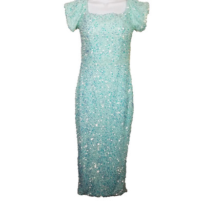 NWT Miss Ord ,Lt Blue ,Iridescent Sequins , Mermaid Style, Evening ,Party, Prom