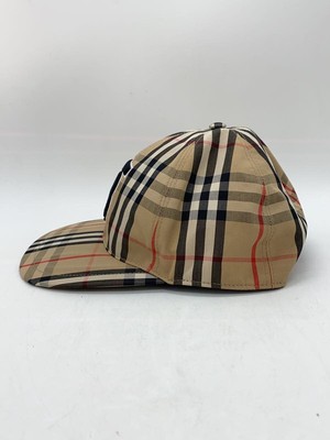 キャップ Burberry Stamp Cap - Burberry - Cotton - Beige BURBERRY Cap S Cotton Beige Check Mens 8038504 Used | eBay