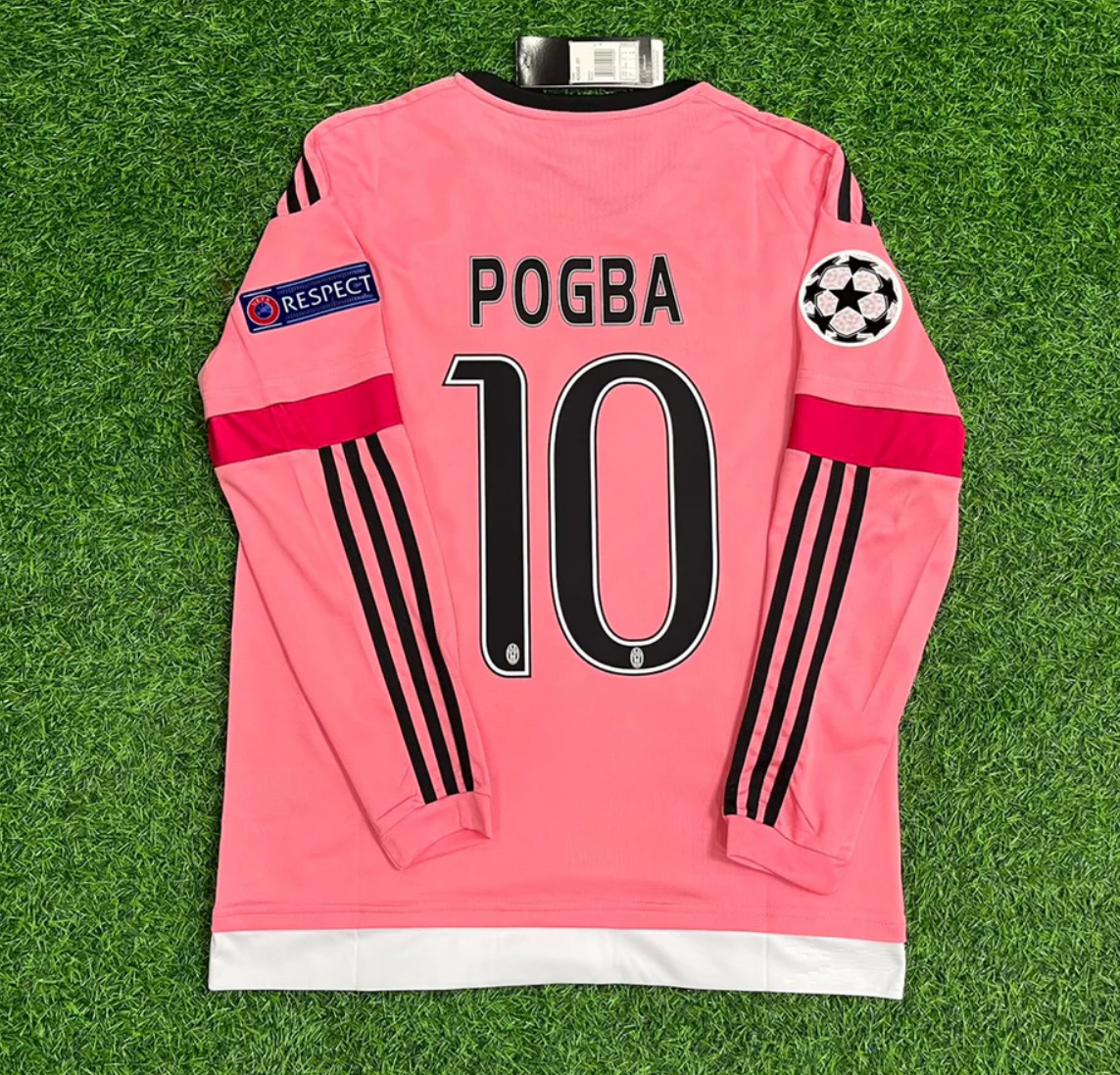 Pogba 10 Juventus Jersey 2015 2016 Size L Retro Football Away LS