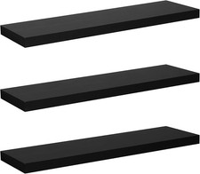 Set of 3 Floating Wall Shelves Picture Ledge Display Rack Book Hanging Shelf MDF