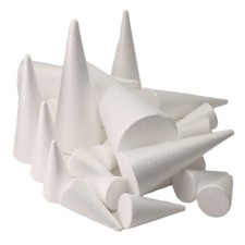 1x 24 pack foam cones, foam tree cones, cone-shaped foam 3170