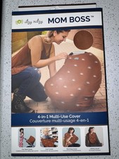 Itzy Ritzy Mom Boss 4-in-1 Multi-Use Cover Tan White Moon- Nursing Cart Car NEW