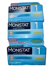 3-Pack Monistat 1 Day Yeast Infection Treatment Vaginal Antifungal  Exp 02/2026