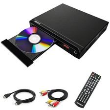 Compact DVD Player for TV, Multi-Region Free, with HDMI/RCA/USB/MIC,Full HD P...