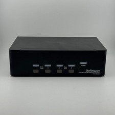 StarTech 4 Port Dual DVI USB KVM Switch with Audio C4E1E7ZG08 No AC Adapter