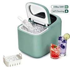 Portable Countertop Bullet Ice Maker Ice Machine 33lbs/24H Self-Cleaning Home RV