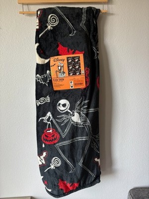 Disney Nightmare Before Christmas Jack Skellington 50x70 Plush Throw Blanket New