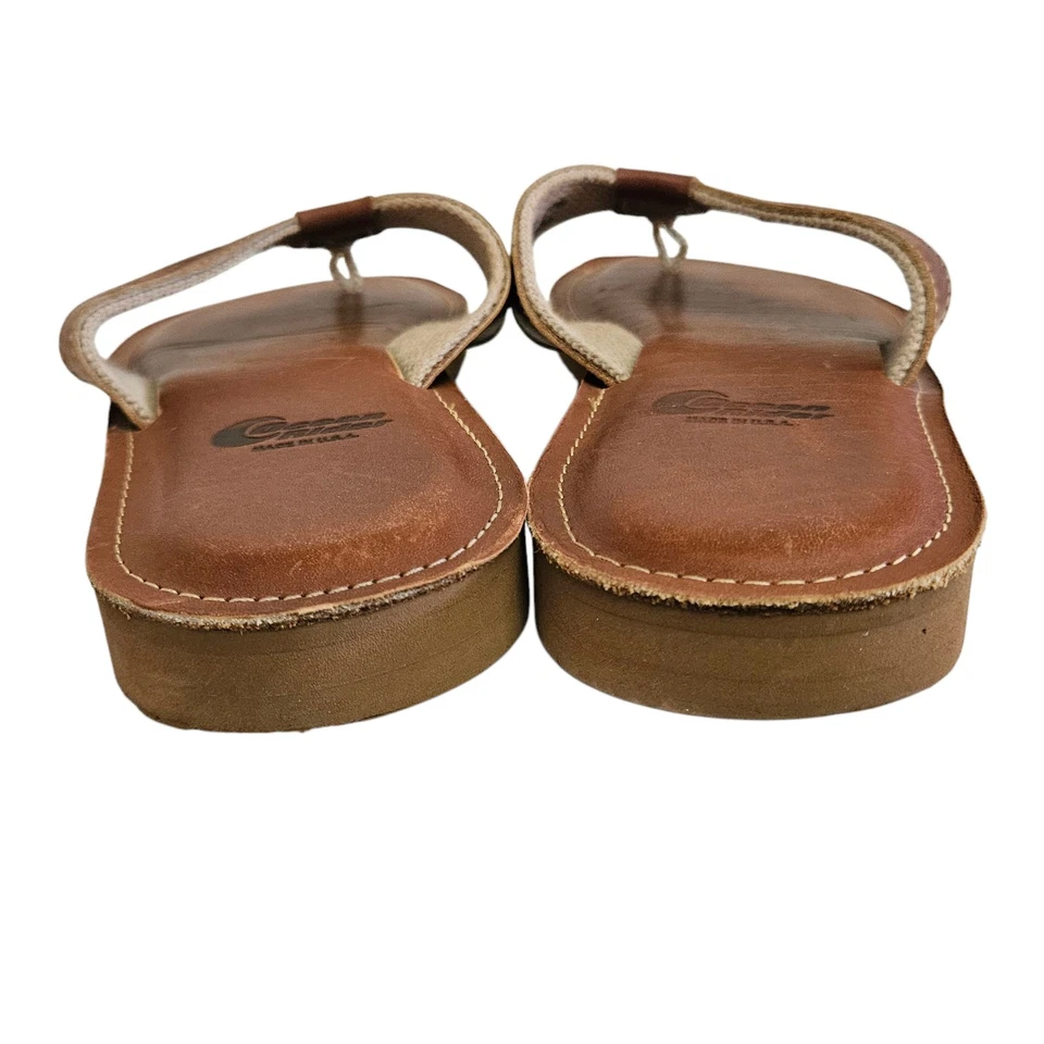 Chanclas CUERO OCEAN RIDER Hombre Original Clásicas Hechas en EE. UU. Talla 9 Foto 3 de 4