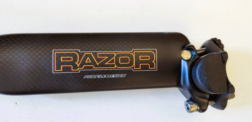 Tija de sillín aerodinámica de carbono de competición Profile Design 27,2 mm 310 mm de longitud nueva en caja Foto 4 de 4