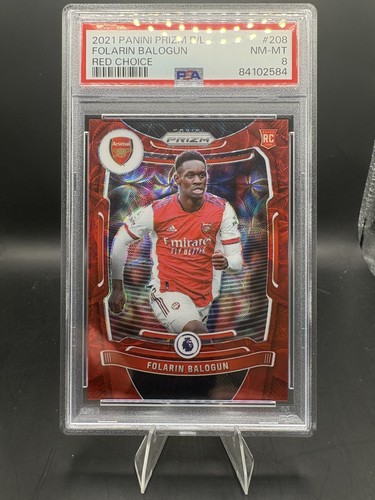 Folarin Balogun [Red Choice Prizm] #208 2021 Panini Prizm Premier League card