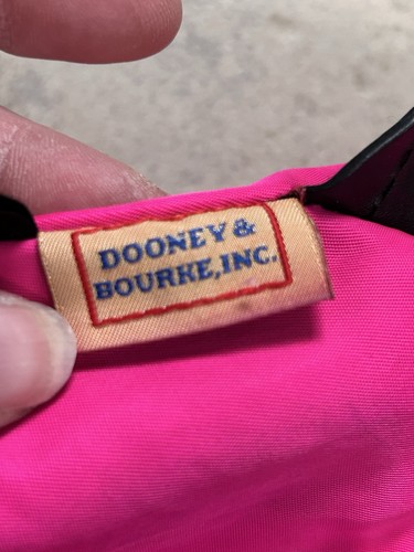 Vintage DOONEY & BOURKE Black Shoulder Bag Pink Lining Old Money Y2K Purse - Picture 6 of 18