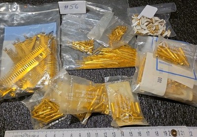 420g KONVOLUT  PINS AMPHENOL PIN HEADER STARK VERGOLDET 1960/70er Recycling 