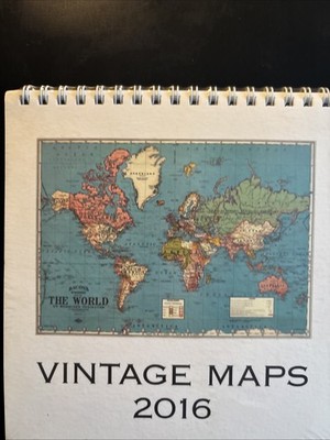 Cavallini & Company Vintage Maps Of 2016 Sealed Shrinking Wrap