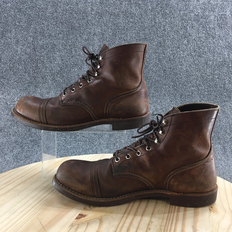 Red Wing Boots Mens 11 Iron Ranger Combat Brown Leather Lace Up Casual 8111 - Image 2 of 4