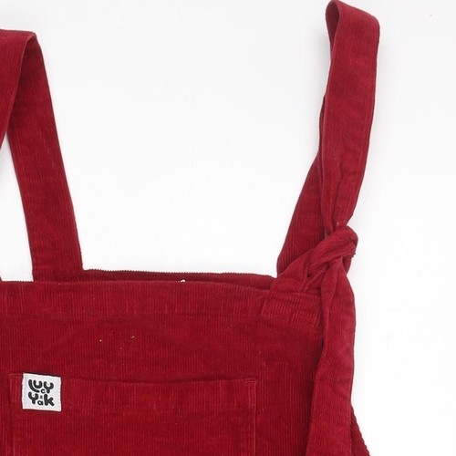 Lucy & Yak Women's Red Corduroy Pinafore Dress S - Picture 6 of 12