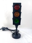 DMS. Mini Traffic Light Desk Lamp W/ Base 10.5 Inches Tested Works