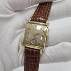 1940s Vintage HAMILTON PERRY Mens Tank Wrist Watch 14k Gold Filled 982 19 Jewel