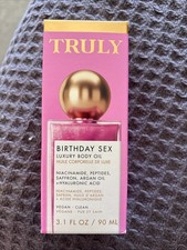 TRULY Birthday Sex Luxury Body Oil Vegan Hyaluronic Acid Boost 3.1 Oz / 90ML