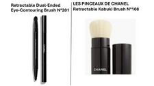 CHANEL LES PINCEAUX DE CHANEL RETRACTABLE KABUKI BRUSH and 201 eye contour, New 