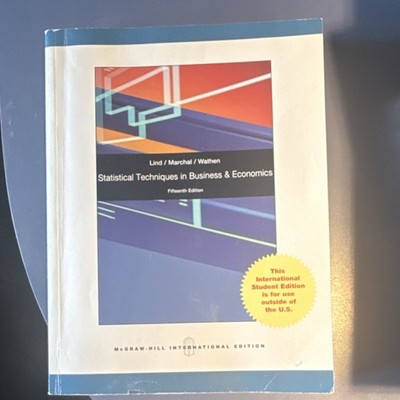 McGraw-Hill Statistical Techniques in Business & Economics by Lind 2012 PB Int'l