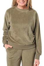 Martha Stewart Womens Knit Raglan Slv Sweatsh...