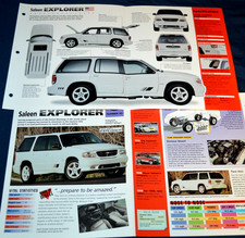 1998 Saleen Explorer Xp8 Supercharged Spec Info Poster Original Brochure Ad 98
