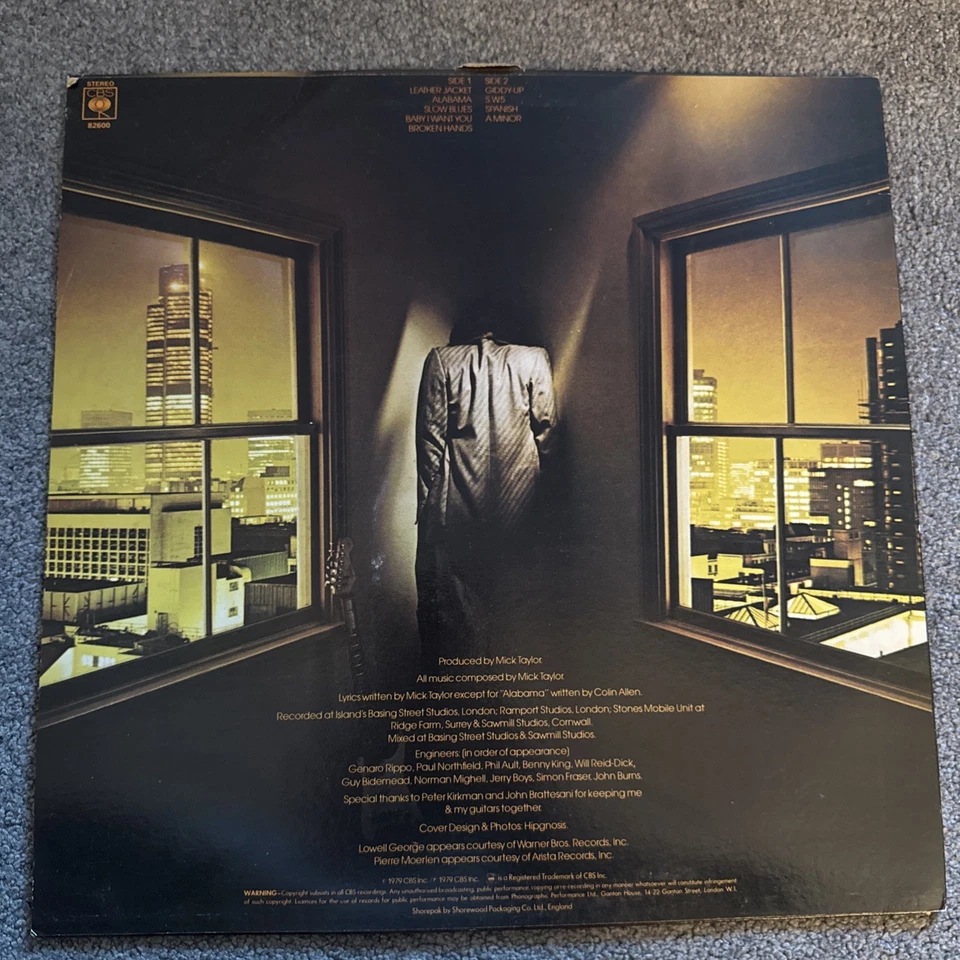 Mick Taylor - Mick Taylor - S CBS 82600 - 12" Vinyl LP - VG+/VG - Изображение 2 из 4
