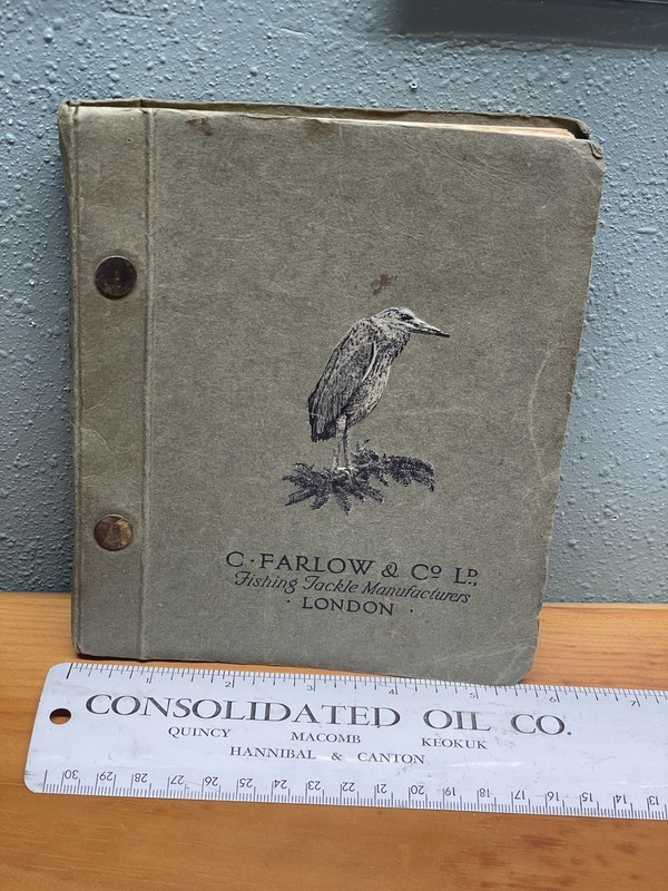Vintage Antique C. Farlow 1925 Fishing Catalog UK. Century Old! Embossed Cover