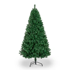 7FT Pre-Lit Artificial Half Christmas Tree Xmas 8 Flash Mode w/ 230 LED Light