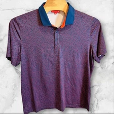 Redvanly Shirt Mens XXL 2XL  Red & Blue Performance Golf Polo Logo