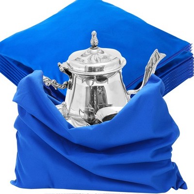 10 Pcs Zippered Silver Storage Bags 18 x 18 Inch Jewelry Anti Tarnish Bag Sil...